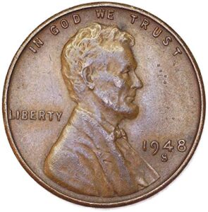 1948 s lincoln wheat penny good
