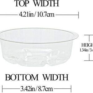 Idyllize 10 Pieces of 4 inch, Clear Plastic Plant Saucer Drip Trays for pots (4")