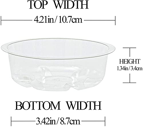 Idyllize 10 Pieces of 4 inch, Clear Plastic Plant Saucer Drip Trays for pots (4")