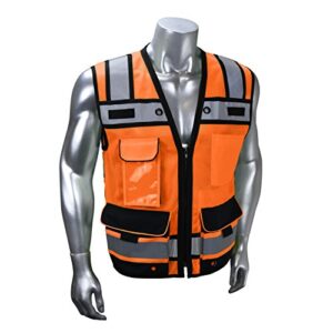 radians sv65-2zom-m industrial safety vest, orange, medium, large