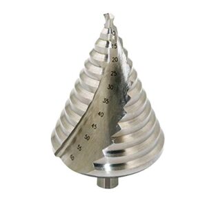 OCGIG Large Spiral Groove Step Drill HSS Cone Bit Hole Cutter Stepped Up Unibit 6-60mm 12 Steps for Aluminium Metal Wood PVC