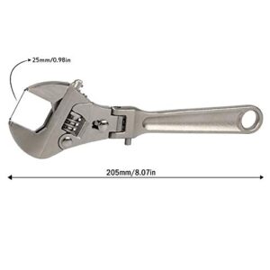 GETUHAND Flexhead Adjustable Wrench 8", Flex Ratcheting Wrench with 180 Degree Rotating Head