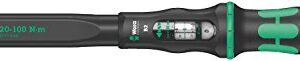 Wera - 5075611001 "Click-Torque B 2 torque wrench with reversible ratchet, 3/8"" x 20-100 Nm", black/green