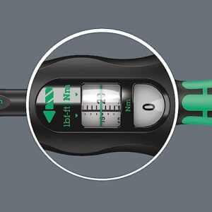 Wera - 5075611001 "Click-Torque B 2 torque wrench with reversible ratchet, 3/8"" x 20-100 Nm", black/green