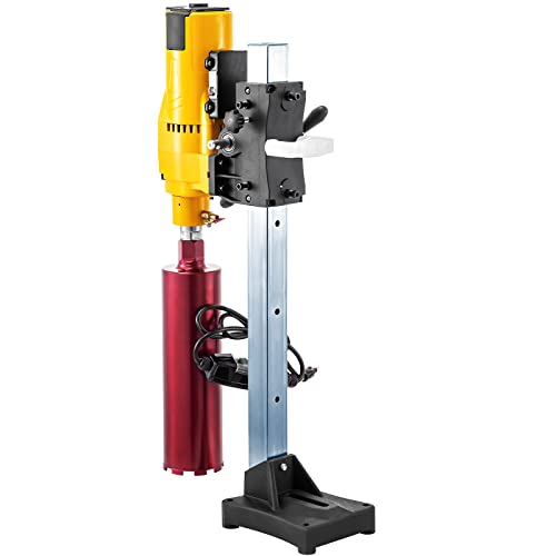 Happybuy 8 Inch/205MM Diamond Core Drilling Machine 3980W Diamond Core Drill Rig with Stand and Drill Bits,Wet Dry Core Drill Rig for Diamond Concrete Drilling Boring (Drill Bit Diameter: 4.25"/108MM)