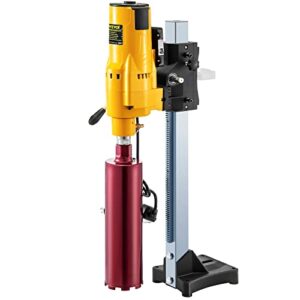 Happybuy 8 Inch/205MM Diamond Core Drilling Machine 3980W Diamond Core Drill Rig with Stand and Drill Bits,Wet Dry Core Drill Rig for Diamond Concrete Drilling Boring (Drill Bit Diameter: 4.25"/108MM)