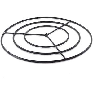 bbqguys signature 48-inch three-spoke round natural gas triple-ring burner - black steel - discontinued item