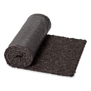 gardener's supply company recycled rubber walkway | natural looking permanent mulch pathway solution and plants vegetables & flower garden barrier | garden edging border mat - 8' x 2'