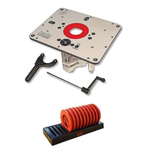 jessem 02310 rout-r-lift ii router lift and 02030 10-piece insert ring kit with caddy bundle (2 items) (0231002030)