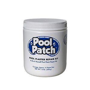 pool patch white plaster repair kit 1.5 lb - easy to mix and fast to use formula - perfect for patch work - waterproof, quick-drying, extra strong bond - (coverage: approx. 3/4 sq. ft.)