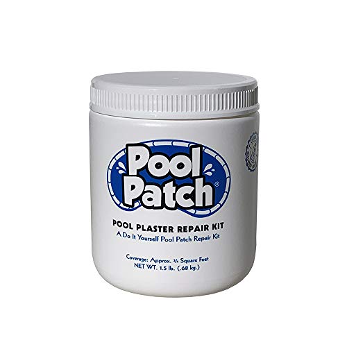 Pool Patch White Plaster Repair Kit 1.5 lb - Easy to Mix and Fast to Use Formula - Perfect for Patch Work - Waterproof, Quick-Drying, Extra Strong Bond - (coverage: approx. 3/4 sq. ft.)