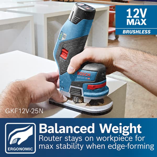 Bosch 12V Max EC Brushless Palm Edge Router (Bare Tool) GKF12V-25N