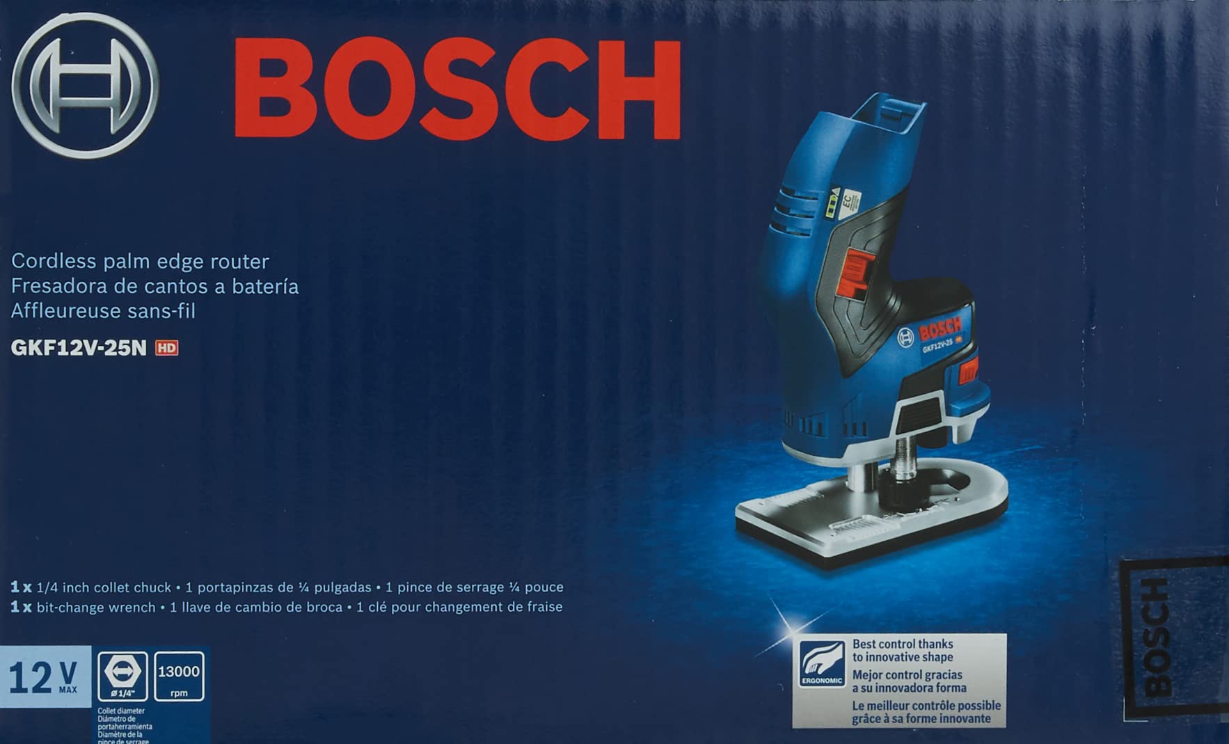 Bosch 12V Max EC Brushless Palm Edge Router (Bare Tool) GKF12V-25N