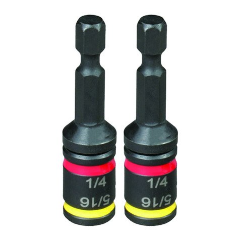 (2-Pack) 1/4 & 5/16 x 2" Reversible Dual-Sided Hex Chuck Driver - MSHC