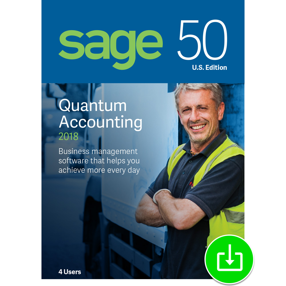 Sage 50 Quantum Accounting 2018 U.S. 4-User [Download]