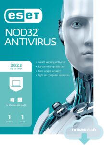 eset nod32 antivirus | 2023 edition | 1 device | 1 year | antivirus software | gamer mode | small system footprint | official download with license