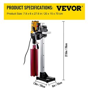 Happybuy 6 Inch/160MM Diamond Core Drilling Machine 2180W Diamond Core Drill Rig with Stand and Drill Bits,Wet Dry Core Drill Rig for Diamond Concrete Drilling Boring (Drill Bit Diameter: 4.25"/108MM)