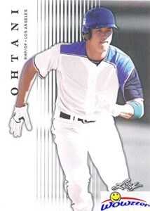shohei ohtani 2018 leaf premier rookie #pr5 exclusive rookie card los angeles angels! special limited edition mint rookie card of japan’s babe ruth! shipped in ultra pro top loader! wowzzer!
