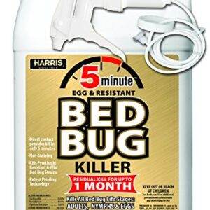 Harris 5 Minute Bed Bug Killer, Odorless & Non Staining Formula (128oz)