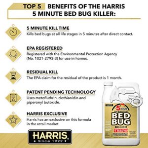 Harris 5 Minute Bed Bug Killer, Odorless & Non Staining Formula (128oz)