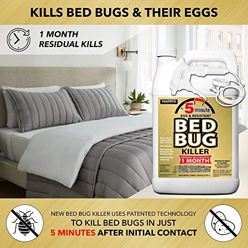 Harris 5 Minute Bed Bug Killer, Odorless & Non Staining Formula (128oz)