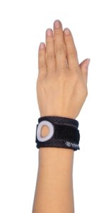 bullseye wrist band – wrist brace for ulnar sided wrist pain, tfcc tear, pinky side wrist pain, druj instability, repetitive use injury – size s/m