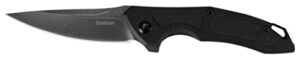 kershaw method edc pocket knife, 3" 8cr13mov plain edge steel blade, lightweight utilty, everyday carry manual opening multi-functional knife,black