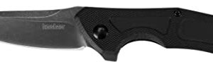 Kershaw Method EDC Pocket Knife, 3" 8Cr13MoV Plain Edge Steel Blade, Lightweight Utilty, Everyday Carry Manual Opening Multi-Functional Knife,Black