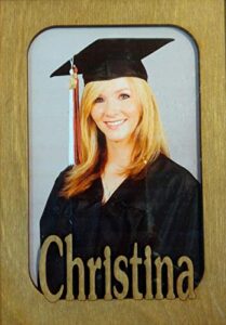 personalized laser cut name photo frame mat for 5x7 frame