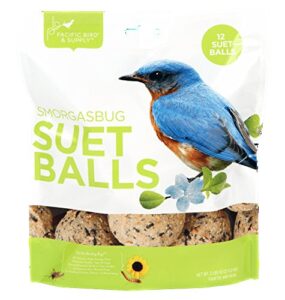 pacific bird & supply co smorgasbug suet balls (12 pack)