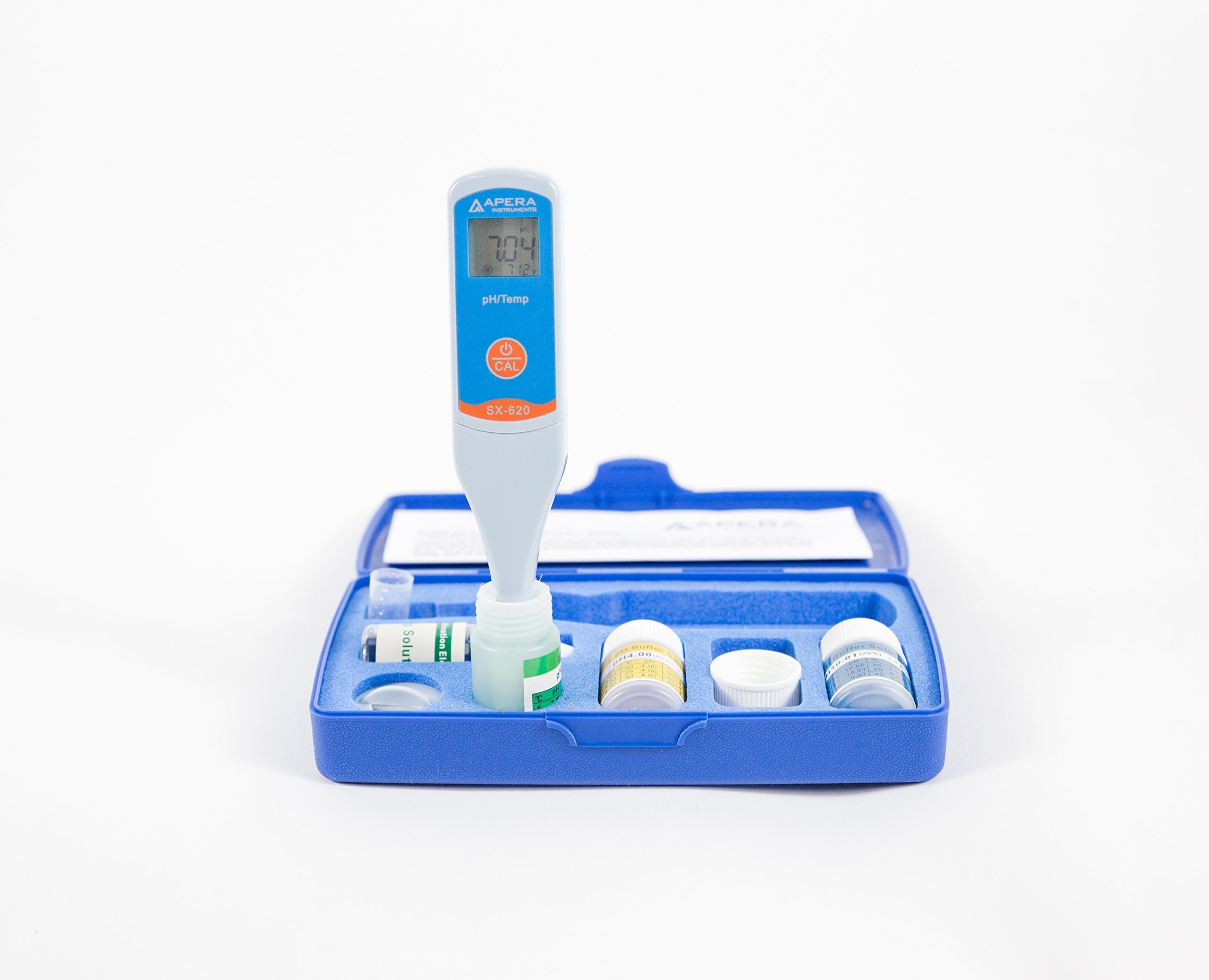 Apera Instruments SX620 pH Pen Tester Kit with 0.01 pH Accuracy, 3-Point Auto. Calibration, ATC