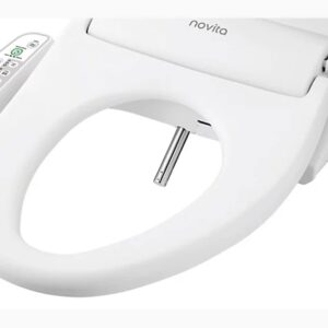 KOHLER BN330-N0 Novita Electric Bidet Toliet Seat, Elongated Heated Bidet Warm Water Bidet with Dryer, Bidets for Existing Toilets, White