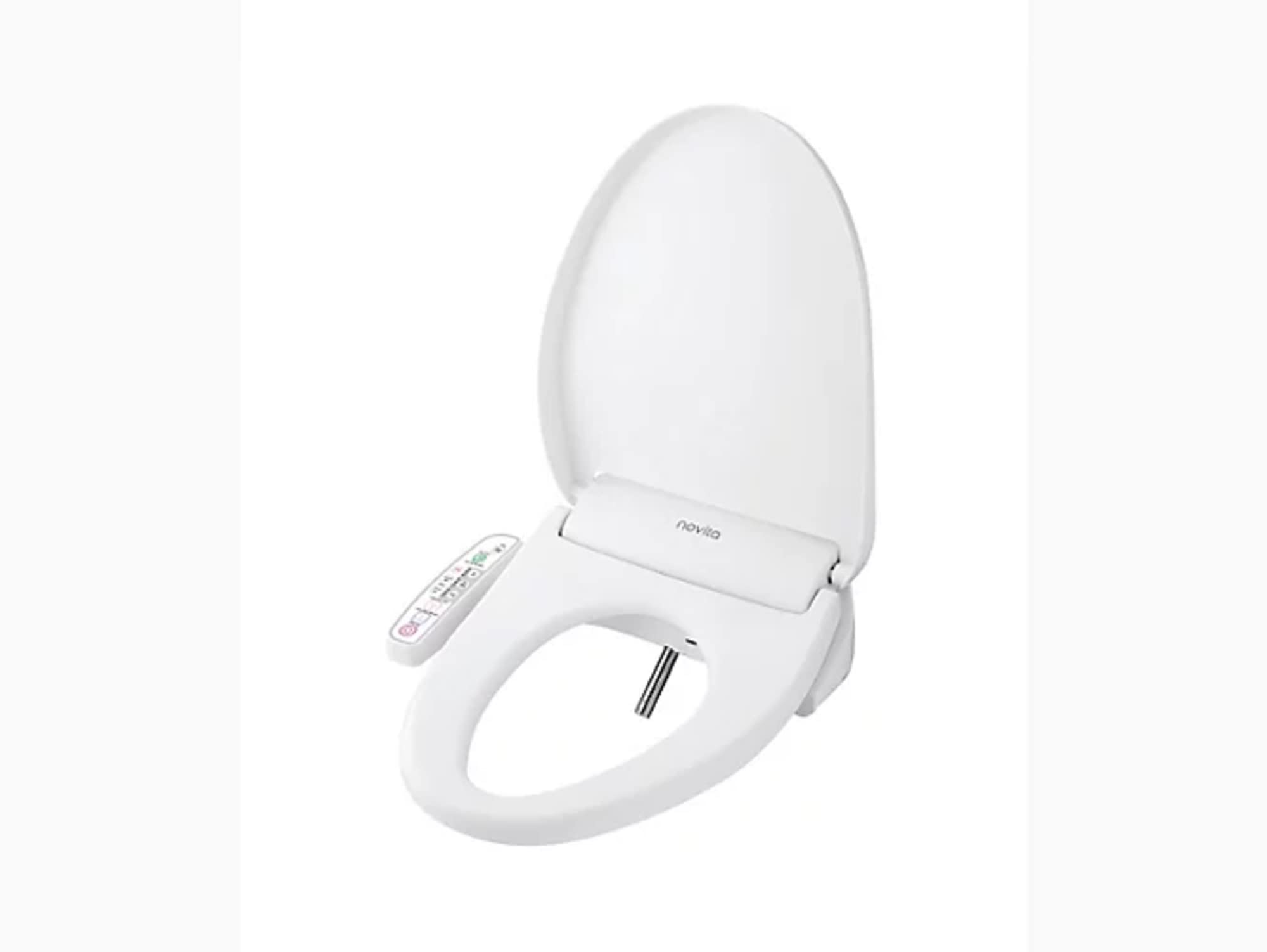 KOHLER BN330-N0 Novita Electric Bidet Toliet Seat, Elongated Heated Bidet Warm Water Bidet with Dryer, Bidets for Existing Toilets, White