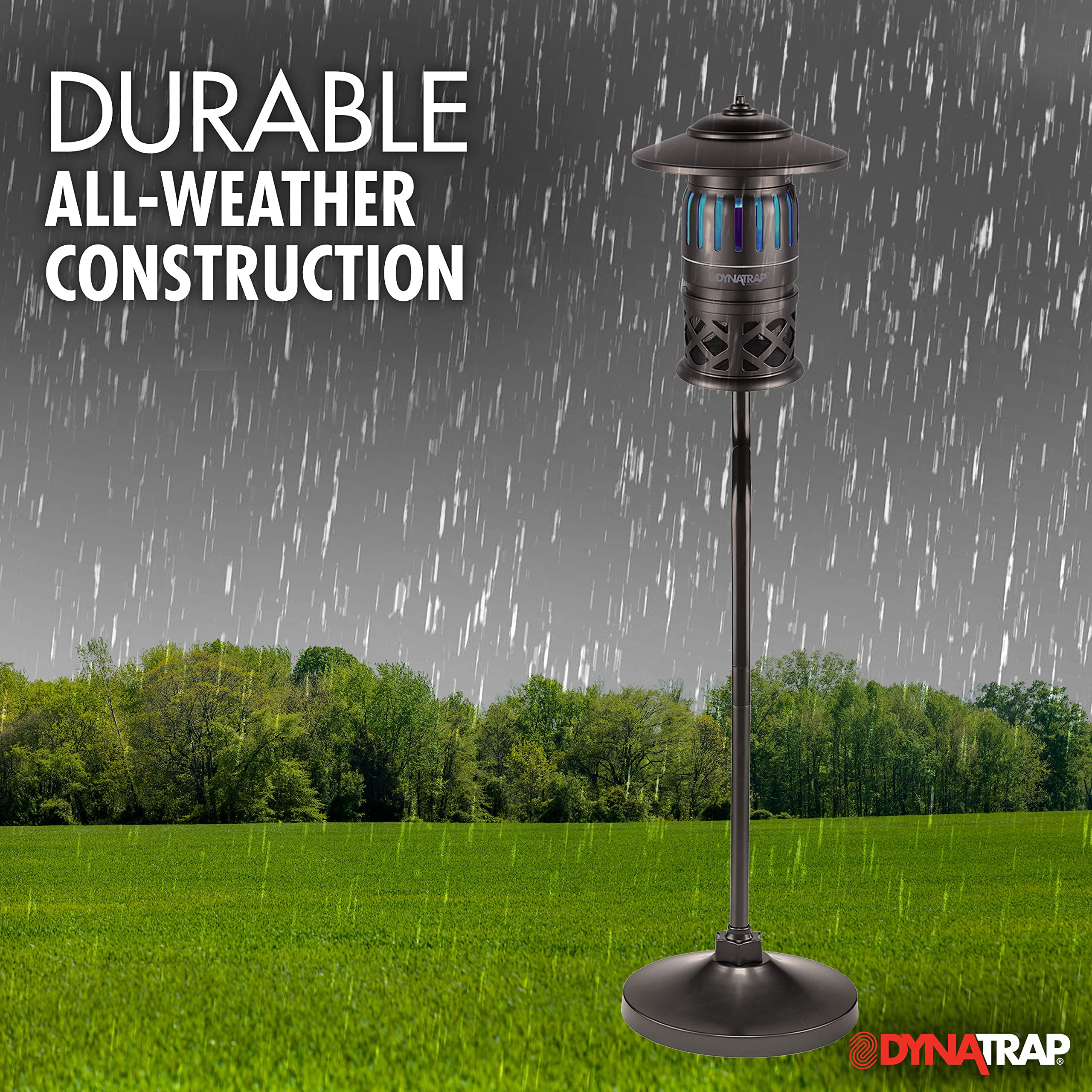 DynaTrap DT1260-TUNSR Mosquito & Flying Insect Trap with Pole Mount – Kills Mosquitoes, Flies, Wasps, Gnats, & Other Flying Insects – Protects up to 1/2 Acre