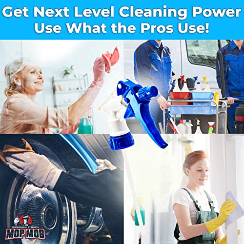 Leak-Free, Chemical Resistant Spray Head 5 Pk Industrial Spray Heads Only (No Bottles) for Auto/Car Detailing, Window Cleaning and Janitorial Supply. Heavy Duty Low-Fatigue Trigger and Nozzle.