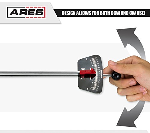 ARES 70213-1/4-inch Drive Beam Torque Wrench - 0-80 Inch/Pounds and 0-9 Newton/Meter Torque Wrench - High Visibility Markings for Easy Readings