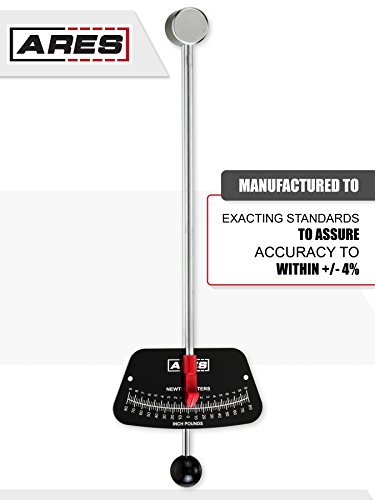 ARES 70213-1/4-inch Drive Beam Torque Wrench - 0-80 Inch/Pounds and 0-9 Newton/Meter Torque Wrench - High Visibility Markings for Easy Readings