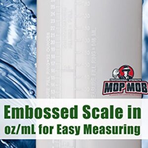 Mop Mob Commercial-Grade Chemical Resistant 32 oz Bottles ONLY 4 Pack Embossed Scale For Measuring. Pair With Industrial Spray Heads For Auto/Car Detailing, Janitorial Cleaning Supply or Lawn Care.