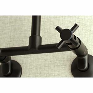 Kingston Brass KS413MB Concord Kitchen Faucet, 6-11/16" in Spout Reach, Matte Black