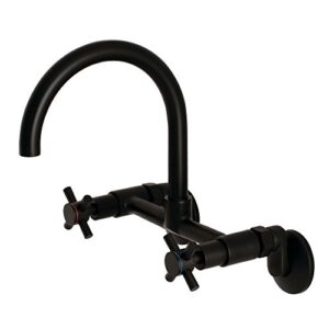 kingston brass ks414mb concord kitchen faucet, 7-1/16" in spout reach, matte black