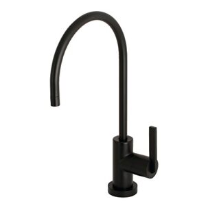 kingston brass ks8190ctl continental water filtration faucet, 5-7/8" in spout reach, matte black