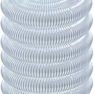 POWERTEC 70240 2-1/2" x 50' PVC Dust Collection Hose for Dust Collector for Woodworking and Shop Vacuum, 2-1/2 Inch Dust Collector Hose for Dust Collection Fittings