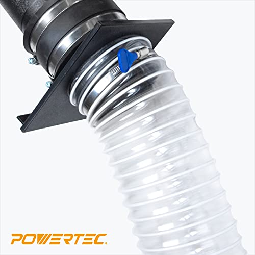 POWERTEC 70240 2-1/2" x 50' PVC Dust Collection Hose for Dust Collector for Woodworking and Shop Vacuum, 2-1/2 Inch Dust Collector Hose for Dust Collection Fittings