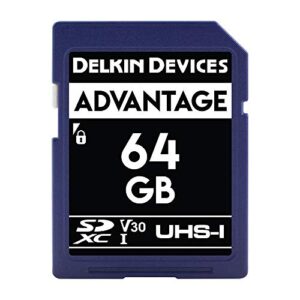 delkin devices 64gb advantage sdxc uhs-i (v30) memory card (ddsdw63364gb)