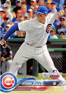 2018 topps opening day #6 anthony rizzo chicago cubs baseball card