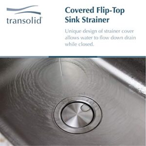 Transolid K-STSB15156-1 Select 1-Hole Drop-in Single-Bowl Kitchen Sink Kit, 15" L x 15" x 6", Brushed Stainless Steel