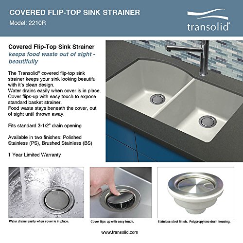 Transolid K-MTSO25229-3 Meridian 3-Hole Drop-in Single Bowl 16-Gauge Stainless Steel Kitchen Sink Kit, 25-in x 22-in x 9-in, Brushed Finish