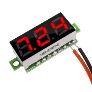 Diymore 10pcs Mini Digital 0.28" 2 Wire LED Panel Display Voltage Tester Voltmeter DC Volt Meter (Red)