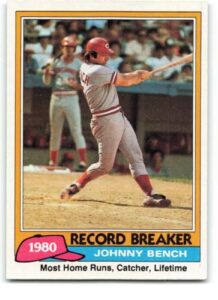 1981 topps #201 johnny bench rb nm-mt cincinnati reds baseball