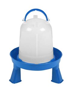 double-tuf® poultry waterer with legs | durable water container | carrying handle for chickens & birds | chicken waterer | 1.5 quart